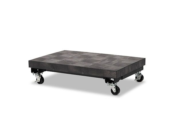side view of plastic Solid Top Mobile Platform 36x24