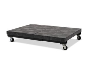 side view of plastic Solid Top Mobile Platform 48x24