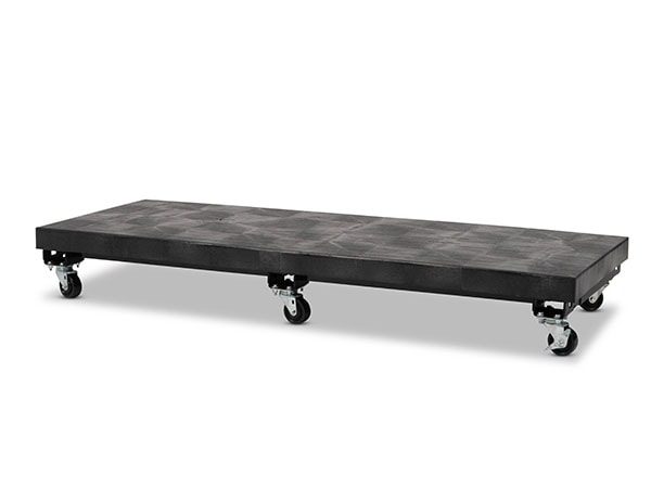 side view of plastic Solid Top Mobile Platform 66x24