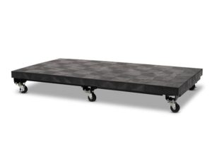 side view of plastic Solid Top Mobile Platform 66x36