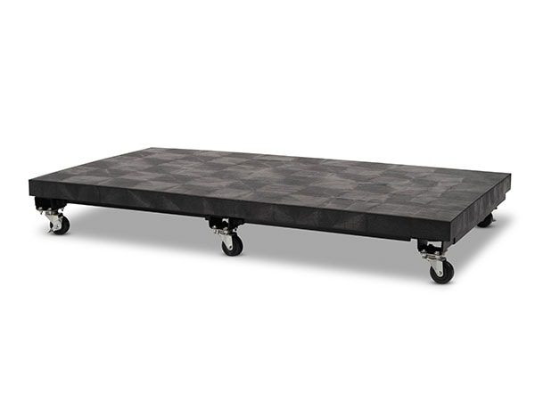 side view of plastic Solid Top Mobile Platform 66x36