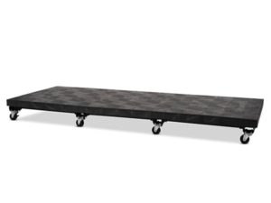 side view of plastic Solid Top Mobile Platform 96x36