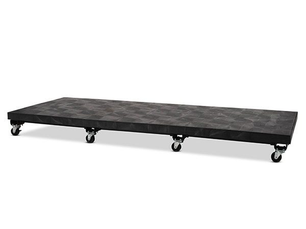 side view of plastic Solid Top Mobile Platform 96x36