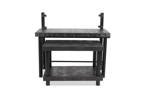 Nesting Tables Set with Shelf and Signage Posts
