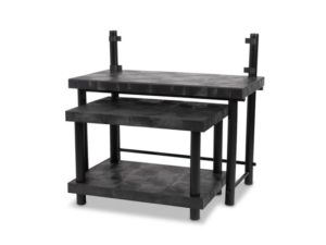 Nesting Tables Set with Shelf and Signage Posts