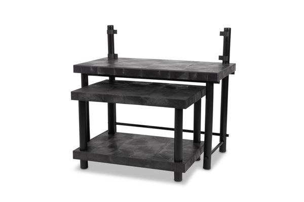 Nesting Tables Set with Shelf and Signage Posts