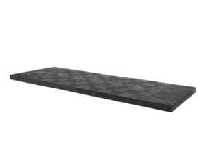 side view of plastic 96x36 Solid Top