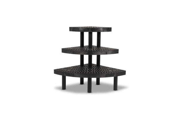 Three Tier Quarter Round Display