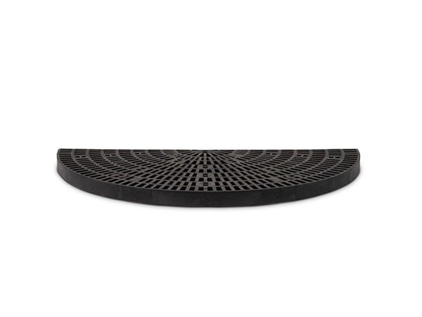 front view of plastic Half Round Platform 36x18