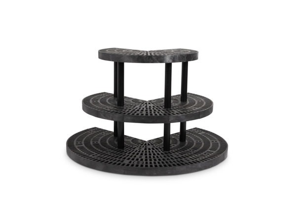 Three Tier Corner Round Display