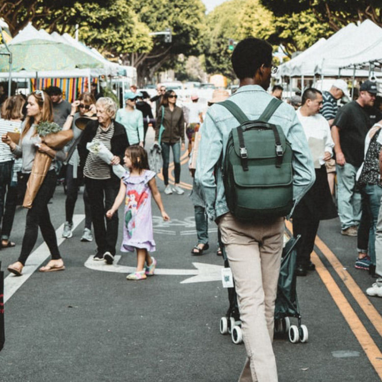 People at farmers market