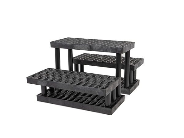 side view of plastic 36-inch Three Step Pyramid