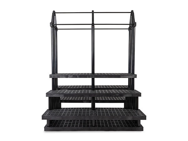 Front view of the five step pyramid plant hanger plus.