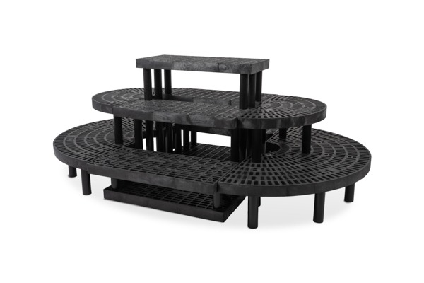 Five Step Pyramid with Half Round Endcaps