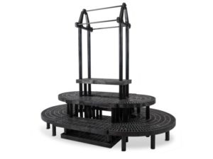 Five Step Plant Hanger Pyramid Half Round Endcap