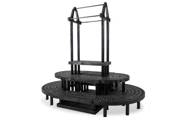 Five Step Plant Hanger Pyramid Half Round Endcap