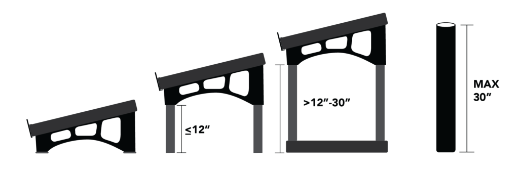 Tilt-Top Leg Heights